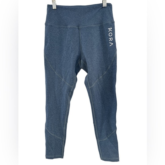 Kora Leggings 7/8 Mid Rise Athletic Leggings NWOT. 23 inch  Blue ‎ Small - Picture 1 of 3